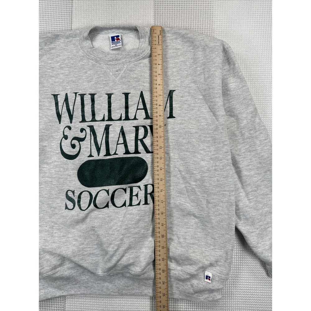 William & Mary Soccer Russell Crewneck Sweatshirt Men's XL Gray Vintage USA - Picture 3 of 6